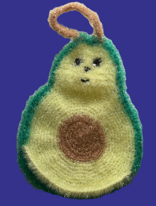 Avocado shower scrubber